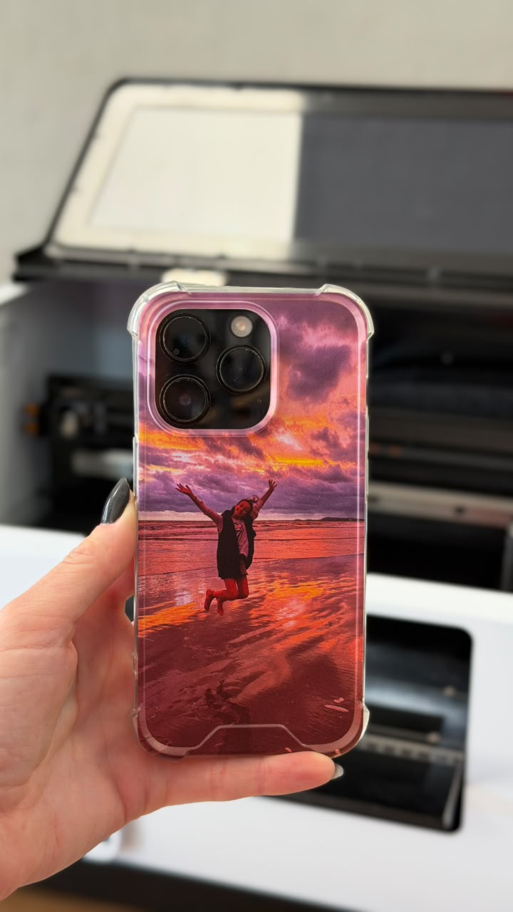 Funda personalizada con una fotografía de un atardecer